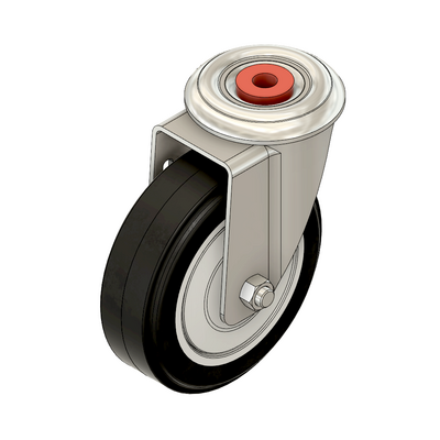 31-SM10D4-5 MODULAR SOLUTIONS ALUMINUM CASTER<br>4" SWIVEL, M10 STEM